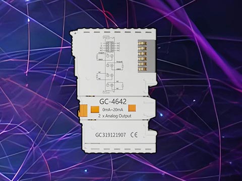 GC-4642型2路0～20mA电流模拟量输出IO(16位）