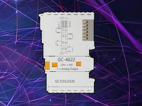 GC-4622型2路-10V～+10V电压模拟量输出IO(16位）