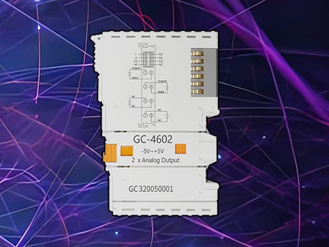 GC-4602型2路-5V～+5V电压模拟量输出IO(16位）