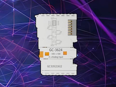 GC-3624型4路-10V～+10V电压模拟量输入IO（16位）